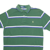 POLO RALPH LAUREN Mens Polo Shirt Green Striped L