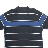NAUTICA Mens Polo Shirt Black Striped L
