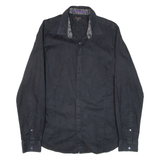 TED BAKER Mens Plain Shirt Black Long Sleeve S