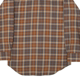 PALERMO Mens Shirt Brown Check Long Sleeve S