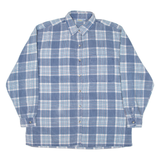 GREEN VILLAGE Mens Shirt Blue Check Long Sleeve S