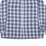 PUTNEY'S Mens Shirt Blue Check Long Sleeve XL