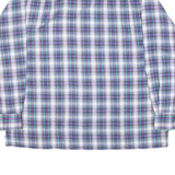PUTNEY'S Mens Shirt Blue Check Long Sleeve XL
