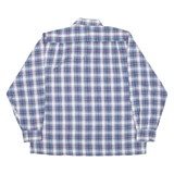 PUTNEY'S Mens Shirt Blue Check Long Sleeve XL