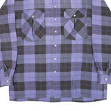 SHIRT COMPANY Mens Shirt Purple Check Long Sleeve M