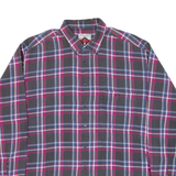 TRAMPS Mens Shirt Black Check Long Sleeve XL