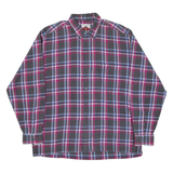 TRAMPS Mens Shirt Black Check Long Sleeve XL
