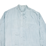 Mens Plain Shirt Blue Long Sleeve XL