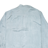 Mens Plain Shirt Blue Long Sleeve XL