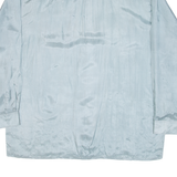 Mens Plain Shirt Blue Long Sleeve XL