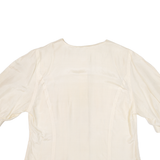 BETH BARCLAY Womens Plain Shirt Cream S
