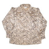 SERGIO DI LAURENTI Womens Shirt Gold Paisley Long Sleeve L