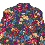 DONNKENNY Womens Shirt Blue Floral Long Sleeve S