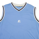 STARTER Mens Jersey Blue Sleeveless USA V-Neck L