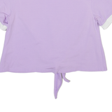 ADIDAS ORIGINALS Cropped Womens T-Shirt Purple UK 6