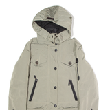 BOGNER Womens Parka Coat Grey Hooded UK 10