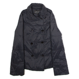 EMPORIO ARMANI Womens Quilted Jacket Blue UK 8