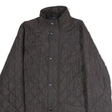BARBOUR Hampton Mens Quilted Jacket Black Diamond M