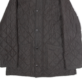 BARBOUR Hampton Mens Quilted Jacket Black Diamond M