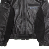 UVEX Womens Motorcycle Jacket Black Leather UK 16