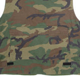 Mens Military Gilet Green Twill Camouflage L