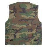 Mens Military Gilet Green Twill Camouflage L