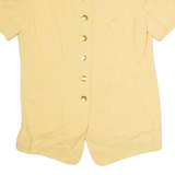 APART FASHION Womens Blazer Jacket Yellow Wool 90s UK 18