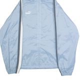 PUMA Kerzers Lauf Mens Windbreaker Jacket Blue Nylon Hooded S