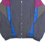 PUMA Mens Shell Jacket Black Nylon 90s Colourblock M