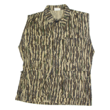 Mens Shirt Green Camouflage Sleeveless S