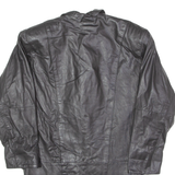 Womens Trench Coat Black Leather 90s UK 10