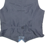 CLINIC Mens Blazer Waistcoat Blue 90s Crazy Pattern M