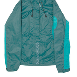 KANGAROOS Womens Rain Jacket Green Hooded Colourblock UK 8