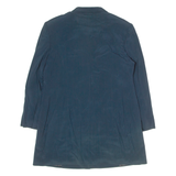 E MAGIA Womens Blazer Jacket Blue Viscose 90s UK 24