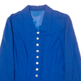 Womens Blazer Jacket Blue 80s S
