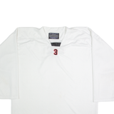 BEASTER Mens Jersey White Long Sleeve USA V-Neck XL