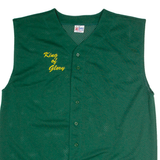 EAGLE King Of Glory Mens Jersey Green Sleeveless Button Neck 2XL