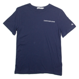 CALVIN KLEIN JEANS Womens T-Shirt Blue UK 12