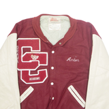 RIPON ATHLETIC Mens Varsity Jacket Red USA L