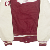 RIPON ATHLETIC Mens Varsity Jacket Red USA L