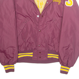 PLA-JAC Mens Varsity Jacket Red Nylon USA M