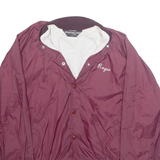 SPORTSMASTER Mens Varsity Jacket Red Nylon USA 2XL
