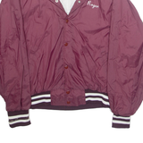 SPORTSMASTER Mens Varsity Jacket Red Nylon USA 2XL