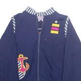 STITCHES Womens Track Jacket Blue Nylon M