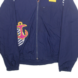 STITCHES Womens Track Jacket Blue Nylon M