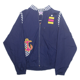 STITCHES Womens Track Jacket Blue Nylon M