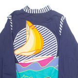 STITCHES Womens Track Jacket Blue Nylon M