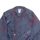 ATHLETECH Mens Track Jacket Blue Nylon Floral M