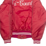 DEERFOOT Mens Varsity Jacket Red USA L