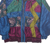 KENT STREET Womens Coat Blue Crazy Pattern L